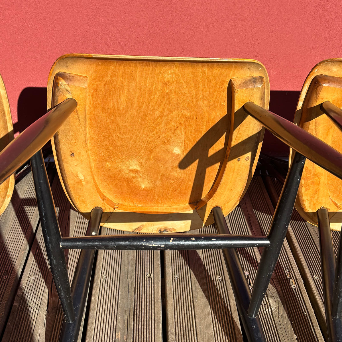 Ensemble de 4 chaises de Sven-Erik Fryklund pour Hagafors, Suède, 60’s - Ref 1397