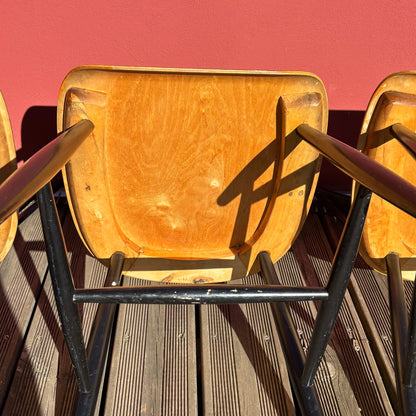 Ensemble de 4 chaises de Sven-Erik Fryklund pour Hagafors, Suède, 60’s - Ref 1397