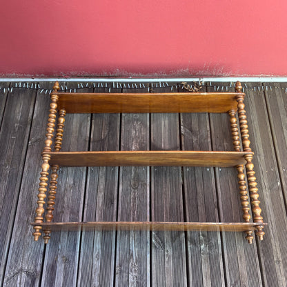 Étagère en noyer en bois perlé - Ref 1240