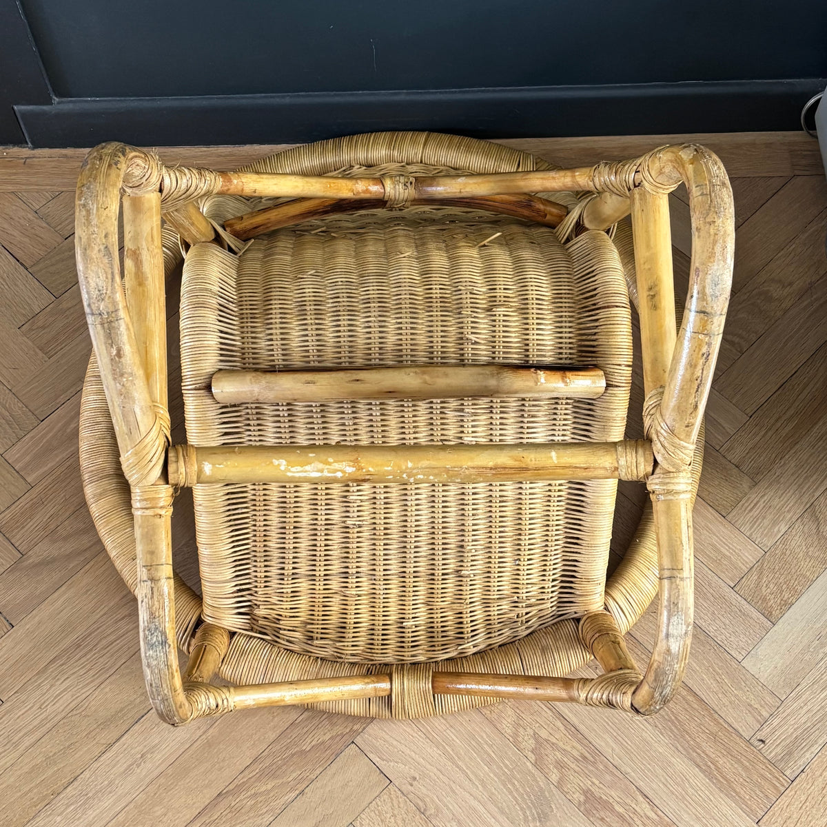 Fauteuil enfant en bambou et rotin - Ref 1379