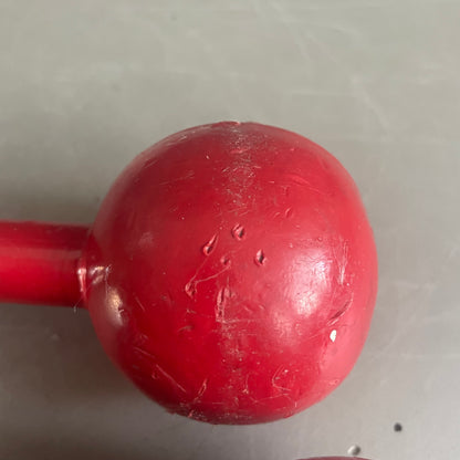 Paire d'haltères rouges en fonte - 2x2kg - Ref 1116