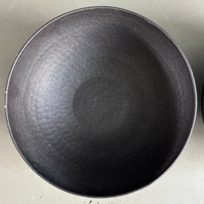 Paire de bols vide-poche en métal laqué noir - Ref 1249