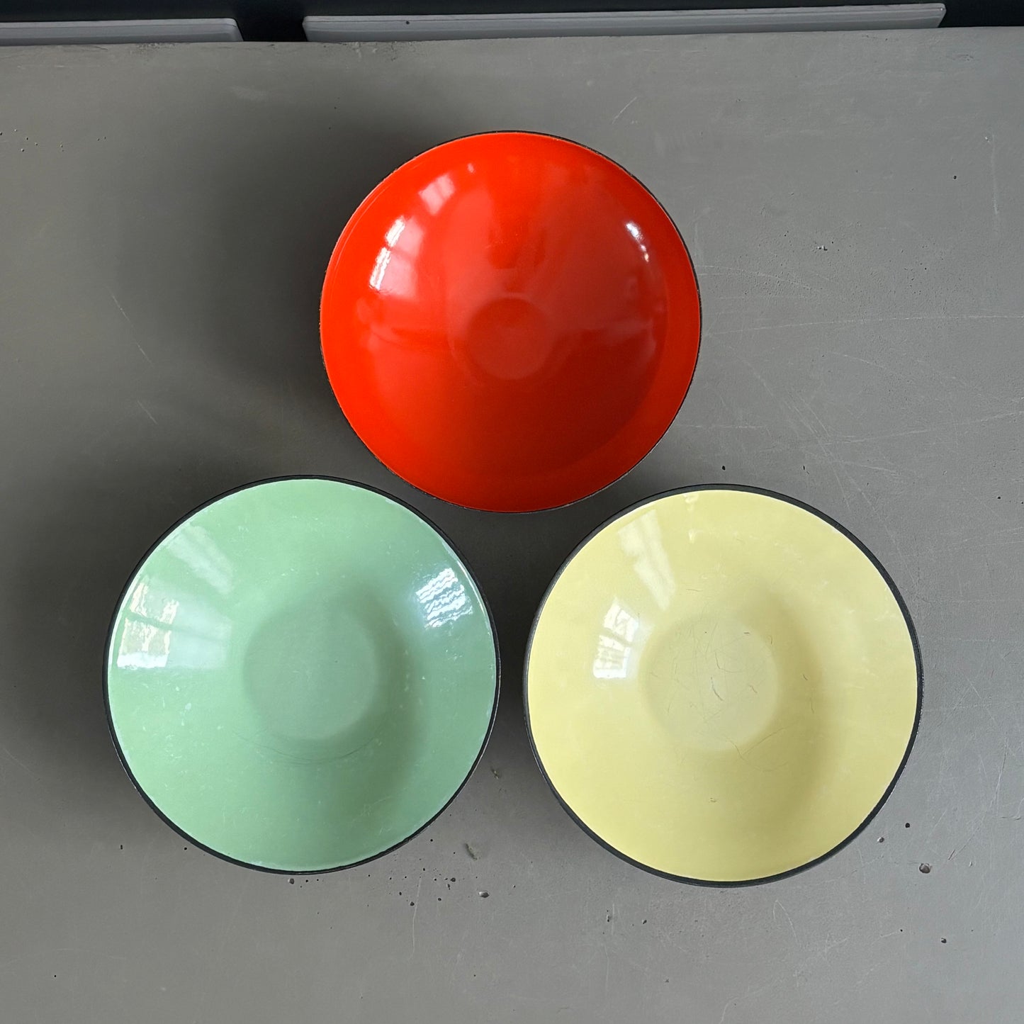 Trio de bols apéritif vintage Krenit années 50 - Ref 1217