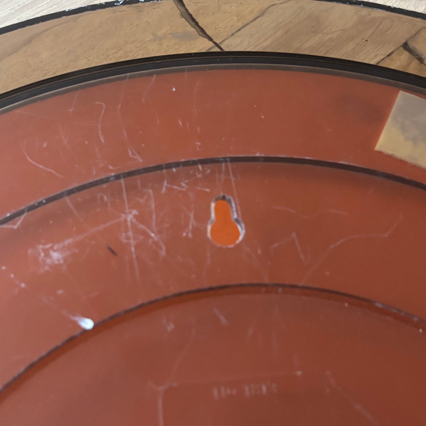 Miroir 70’s en plastique fumé - Ref 1241