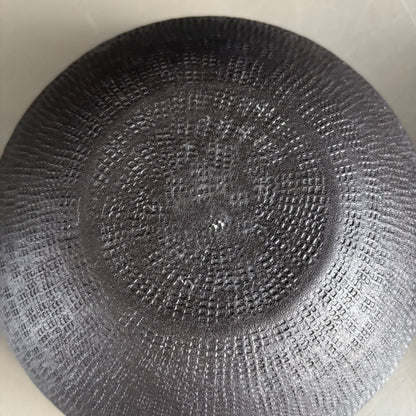 Paire de bols vide-poche en métal laqué noir - Ref 1249