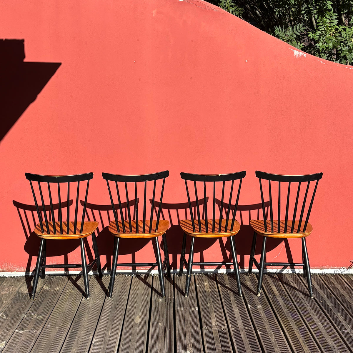 Ensemble de 4 chaises de Sven-Erik Fryklund pour Hagafors, Suède, 60’s - Ref 1397