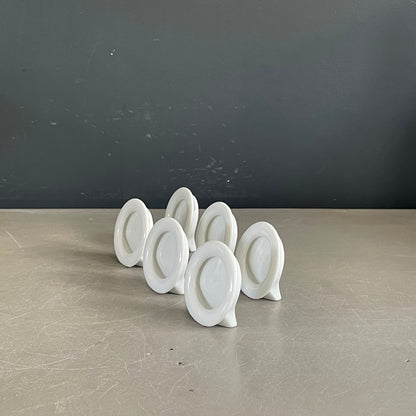 Lot de 6 porte-photos en porcelaine - Ref 940