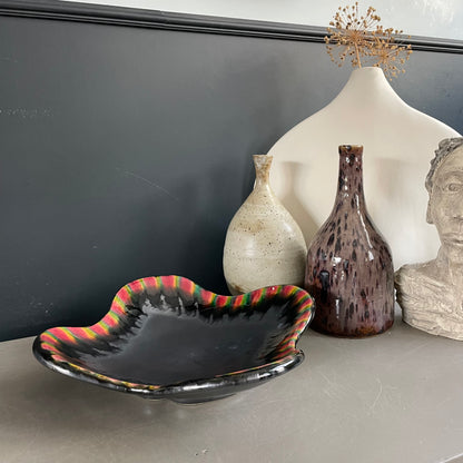 Coupe à fruits années 50 en émail métallisé - Ref 1197