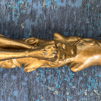 Crucifix doré en céramique - 55cm - Ref 1335