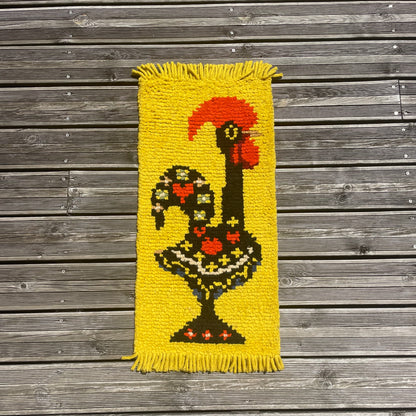 Tenture murale - tapis - vintage en laine nouée, années 1970 - Ref 1132