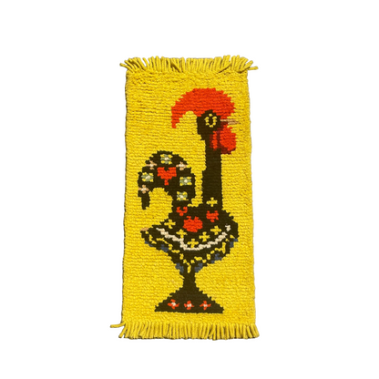 Tenture murale - tapis - vintage en laine nouée, années 1970 - Ref 1132