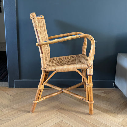 Fauteuil chaise enfant en rotin - Ref 1326