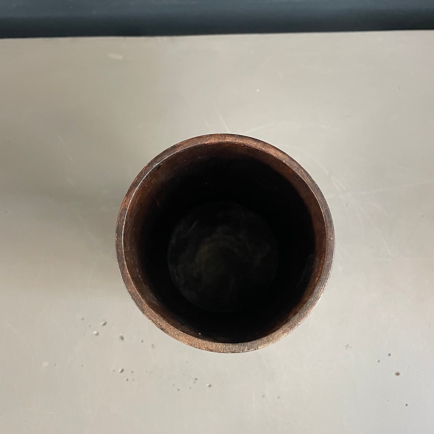 Cache pot en bois vintage - Ref 1088