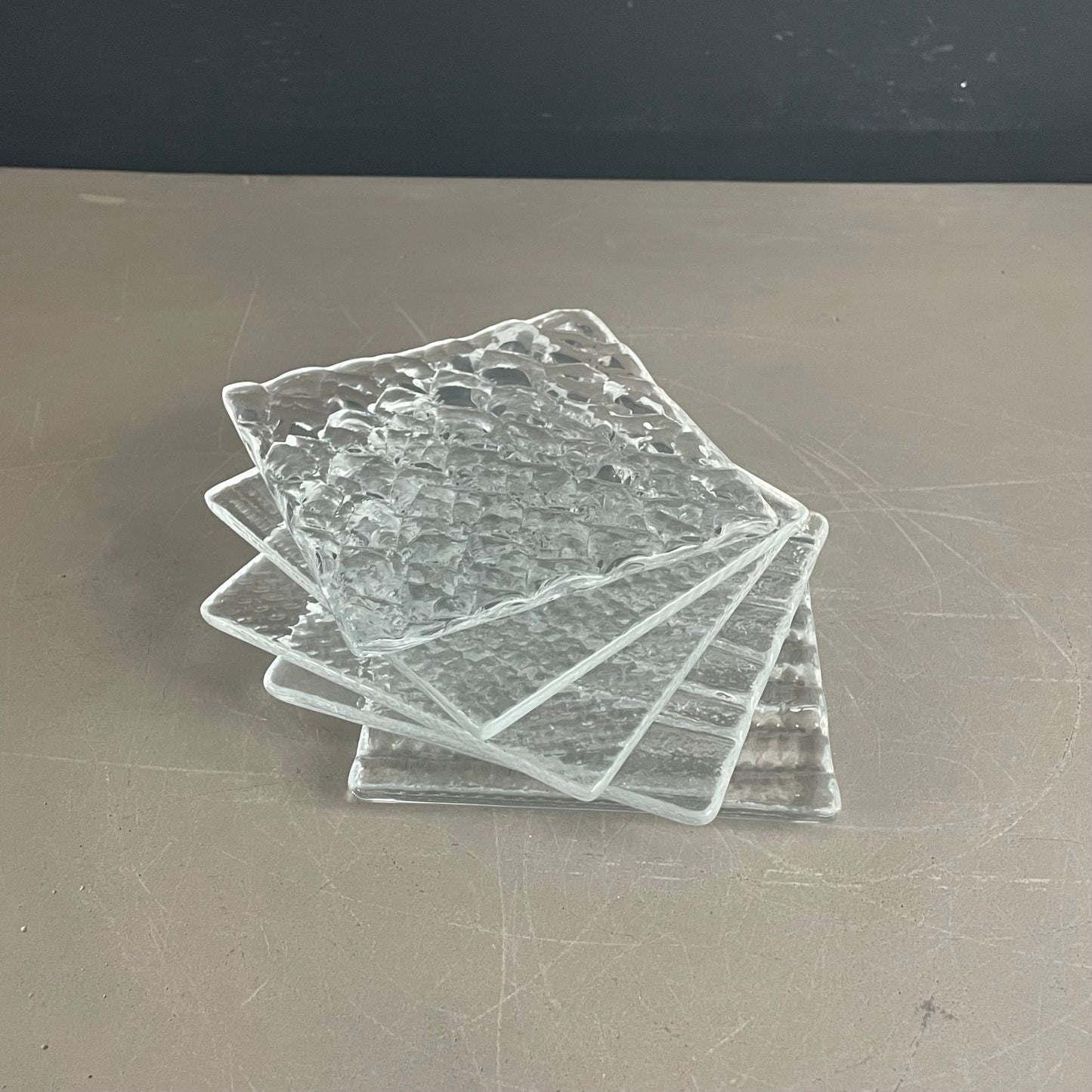 Lot de 5 sous-verres en verre trempé - Ref 1114