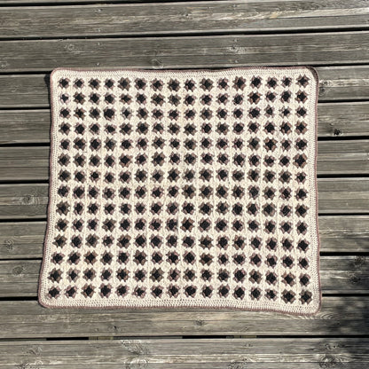 Couverture au crochet en laine 1mx1m - Ref 1093