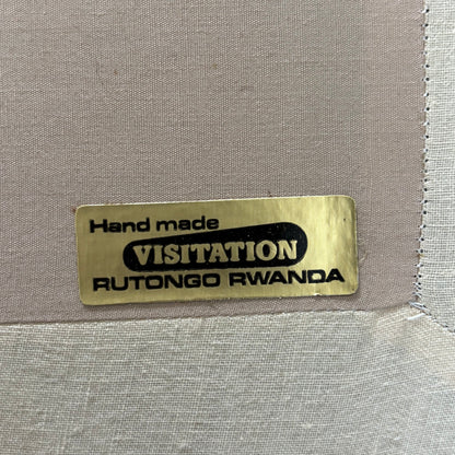 Broderie artisanale du Rwanda - Maman gorille et son bébé - Ref 1301