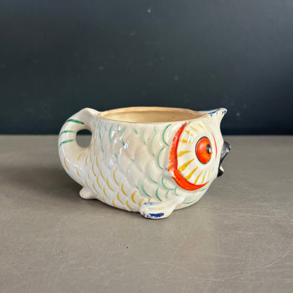 Pot à lait poisson - céramique artisanale - Ref 1374