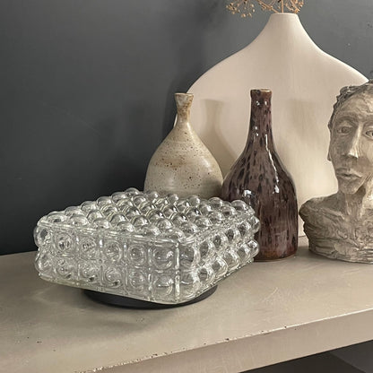 Plafonnier applique en verre moulé bulles - Ref 1147