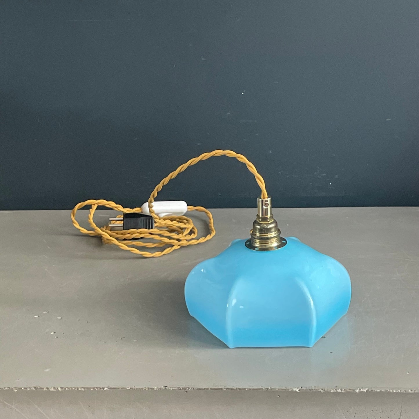 Baladeuse bleue en verre - Ref 1138