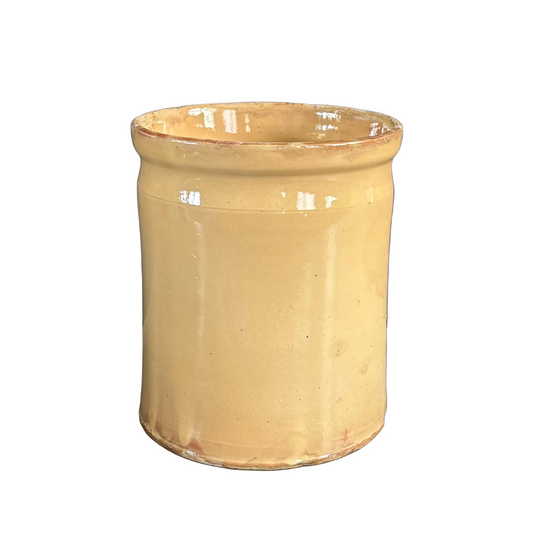 Pot jaune en terre cuite vernissé - Ref 1268