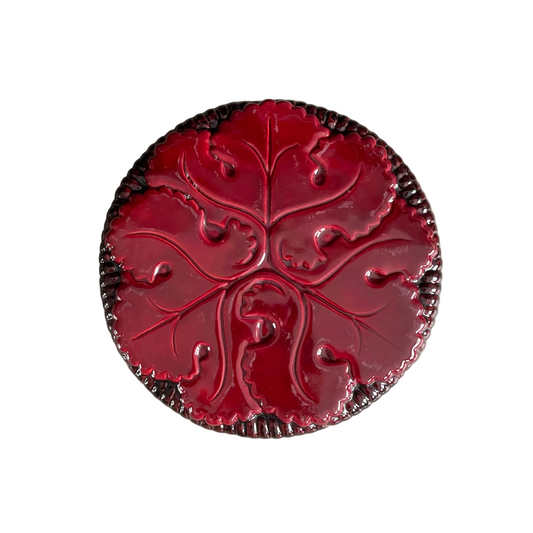 Dessous de plat en faïence bordeaux - Ref 1156