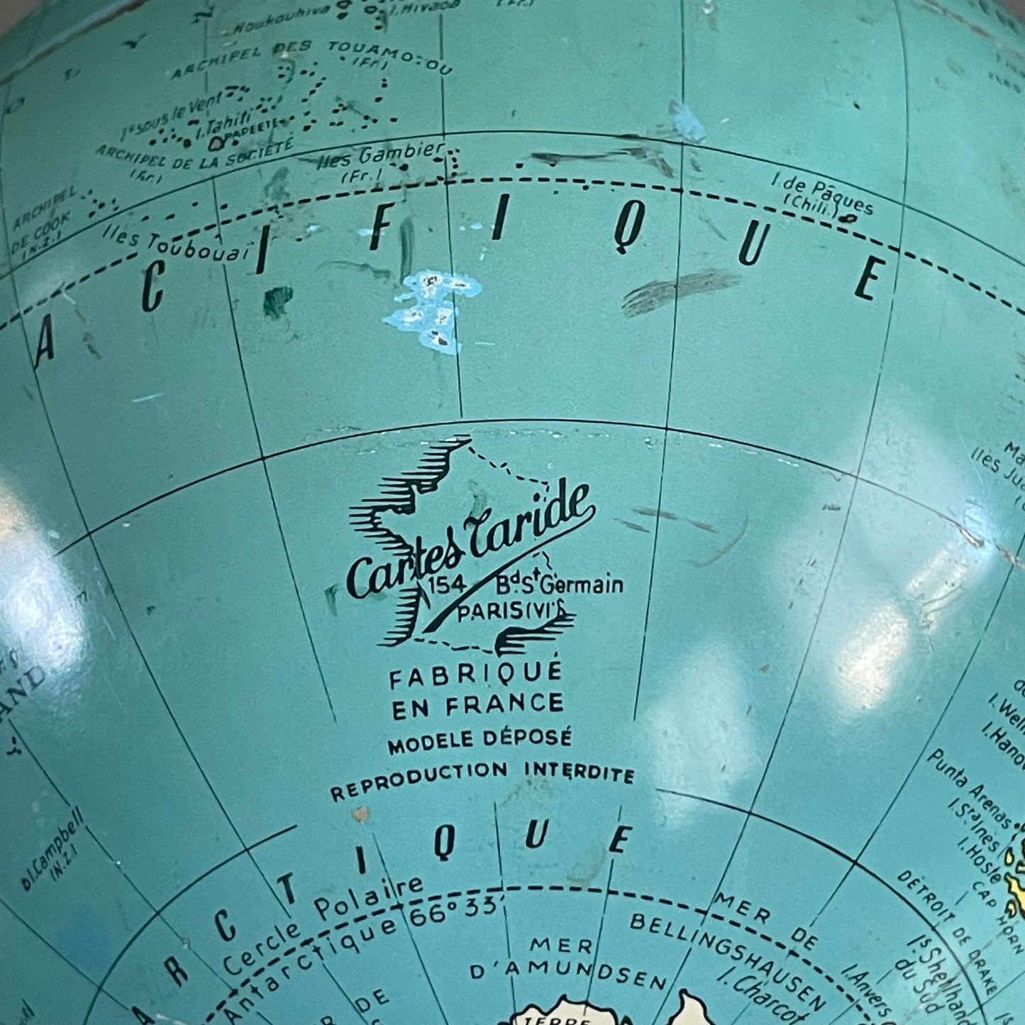 Petit globe terrestre vintage, Cartes Taride - Ref 1121