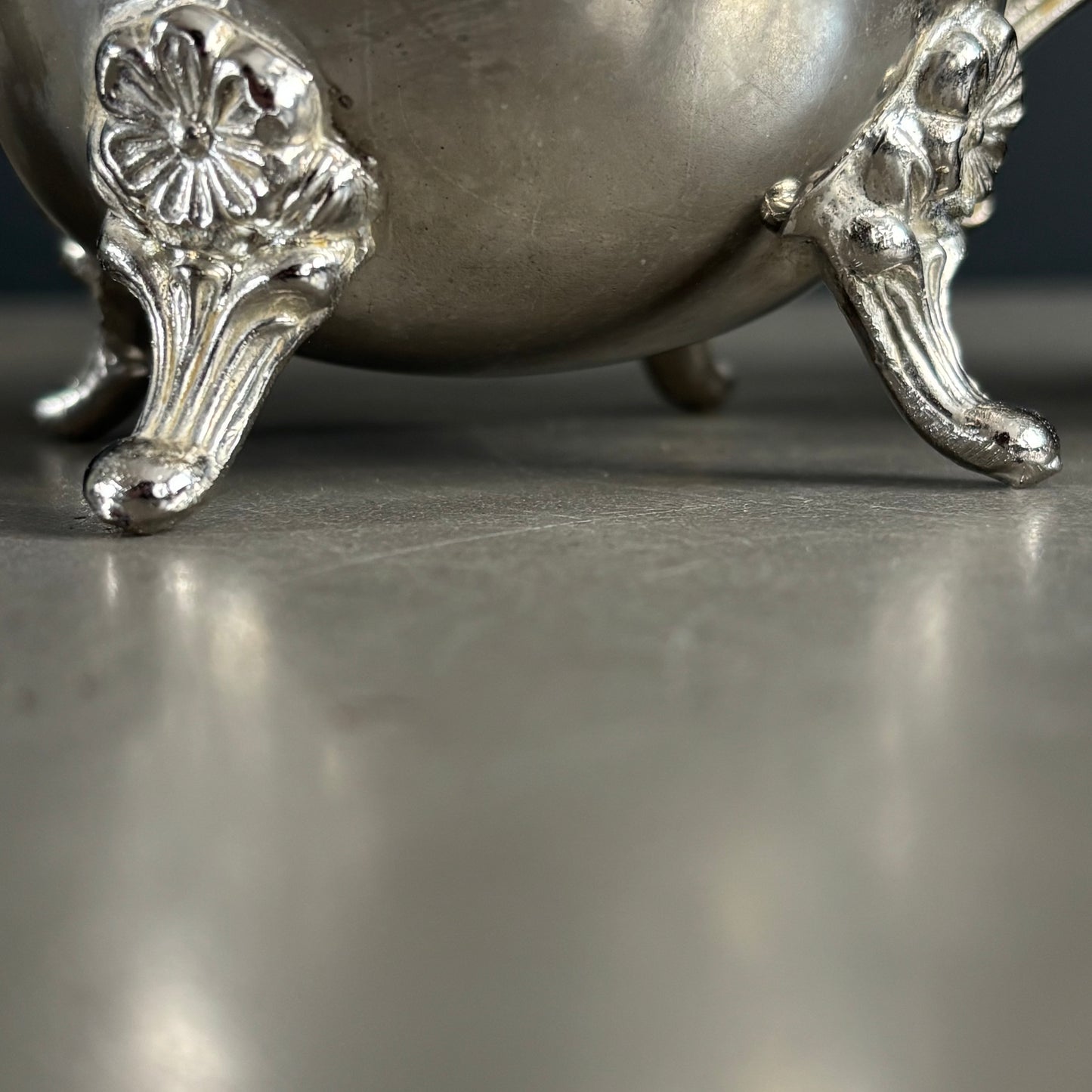 Ensemble sucrier - pot à lait en métal argenté - Ref 1267