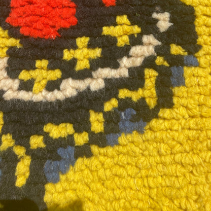 Tenture murale - tapis - vintage en laine nouée, années 1970 - Ref 1132