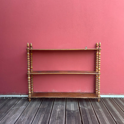 Étagère en noyer en bois perlé - Ref 1240
