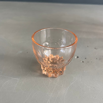 Service à liqueur en verre rosé - Ref 1067