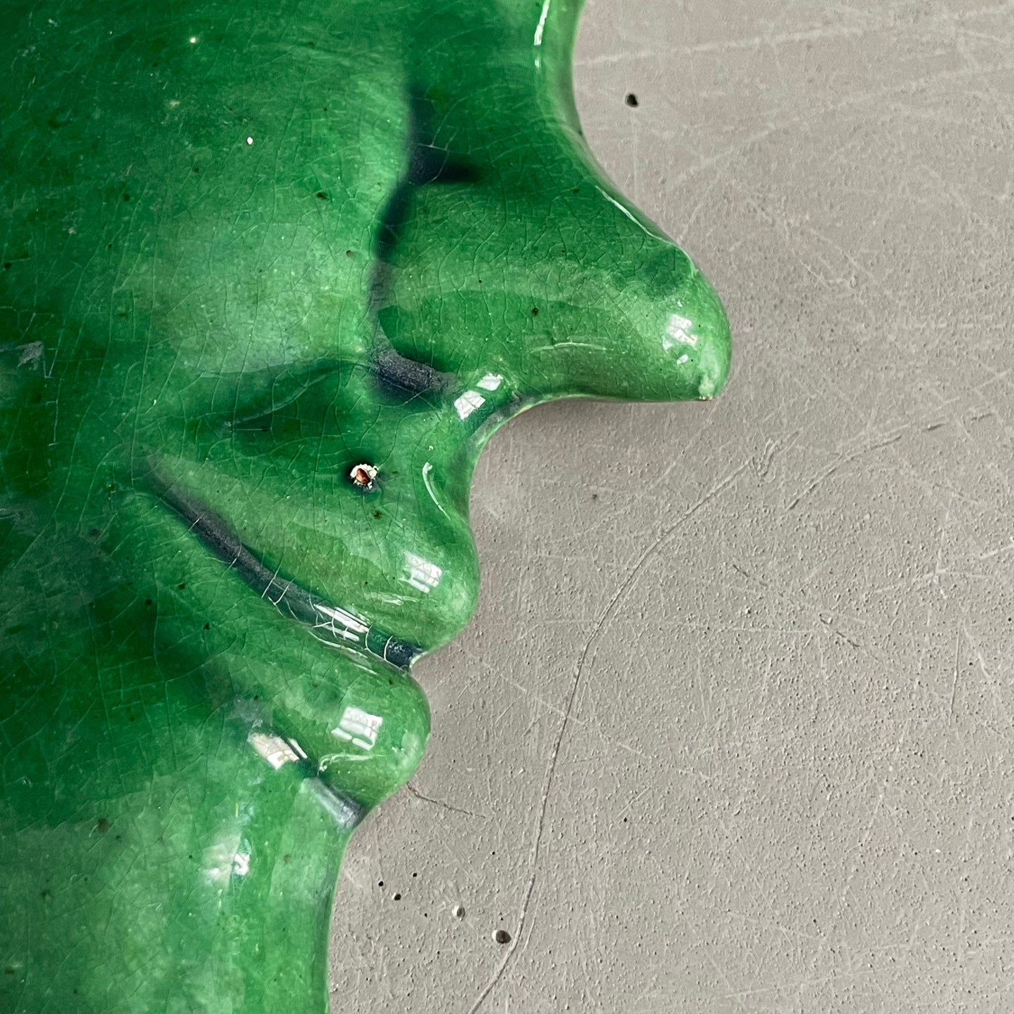 Céramique murale lune verte - Ref 1164