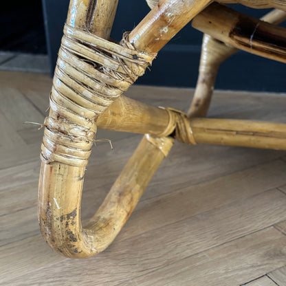 Fauteuil enfant en bambou et rotin - Ref 1379