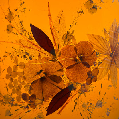 Abat-jour vintage à fleurs séchées - Ref 1230