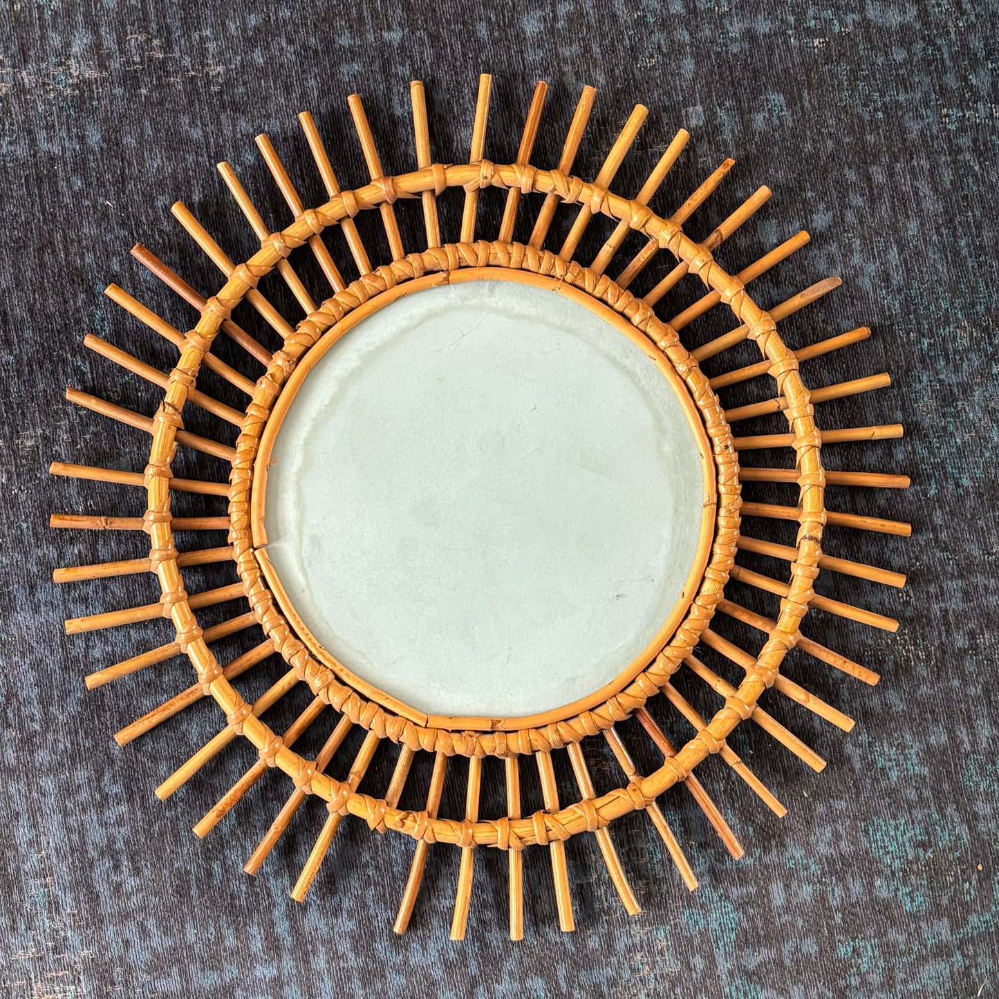 Miroir soleil en rotin - Ref 1294