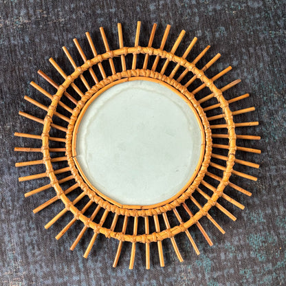 Miroir soleil en rotin - Ref 1294