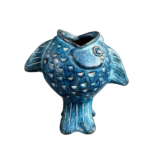 Vase - cendrier poisson en céramique vintage - Ref 1282