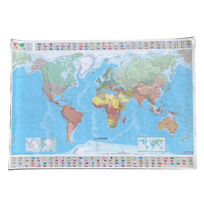Carte du monde Michelin plastifiée 144x100cm - Ref 949