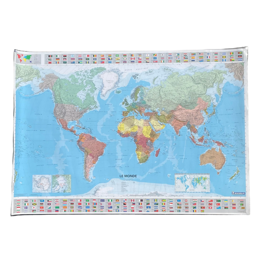 Carte du monde Michelin plastifiée 144x100cm - Ref 949