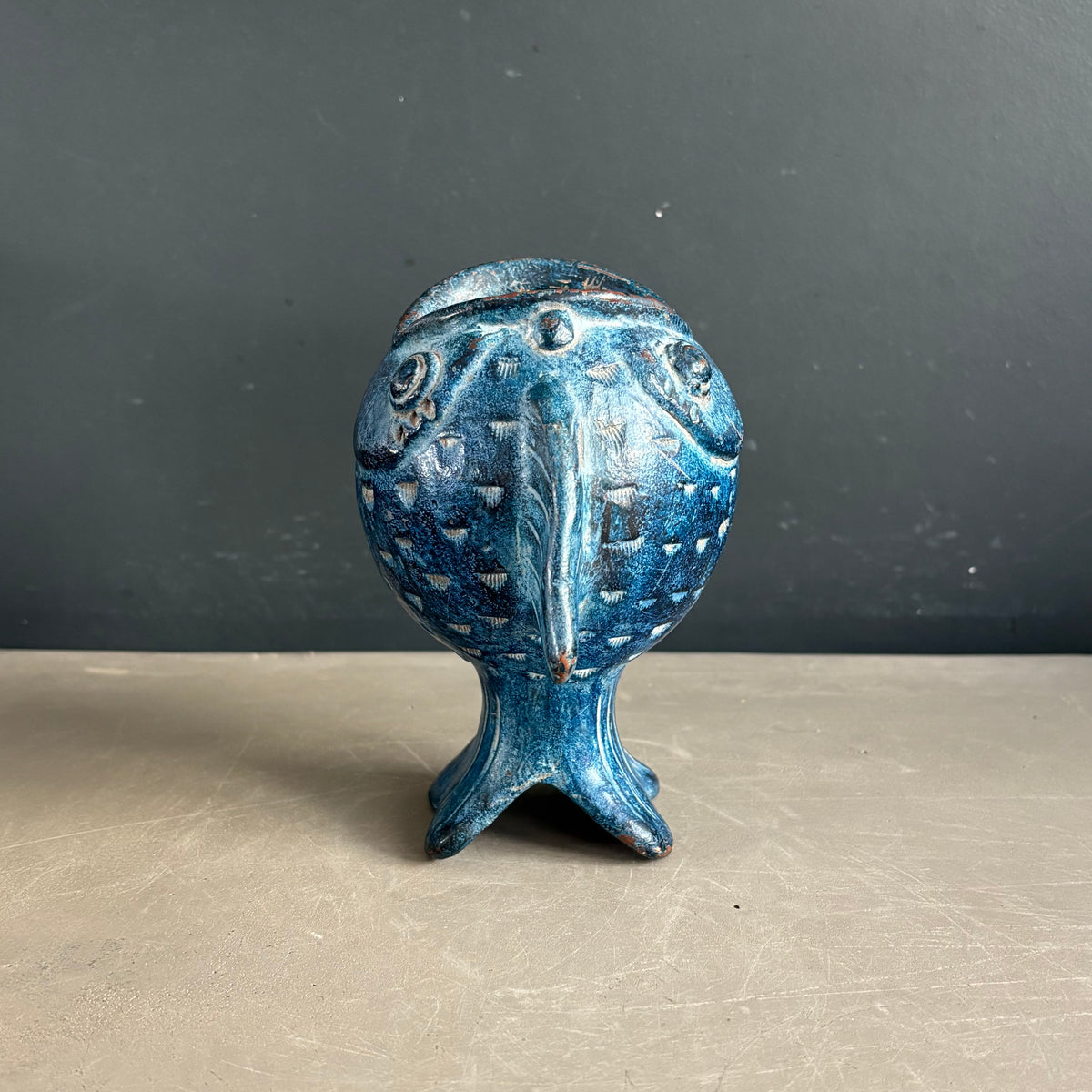 Vase - cendrier poisson en céramique vintage - Ref 1282