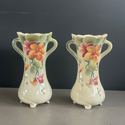 Paire des vases en barbotine St Clément - Ref 1115