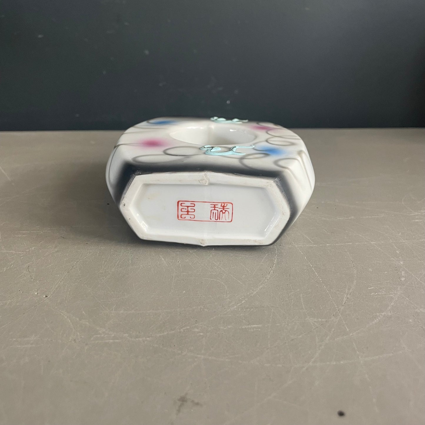 Service à saké en porcelaine – 6 tasses, bouteille et plateau - Ref 1123