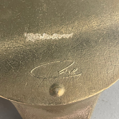 Coupelle en laiton gravée et signee - Ref 1127