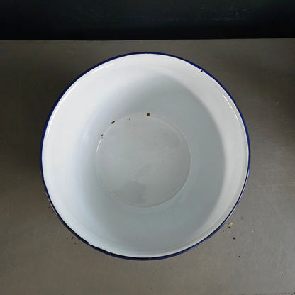 Bassine saladier en tôle émaillée vintage - Ref 1444