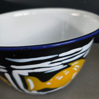 Bassine saladier en tôle émaillée vintage - Ref 1444