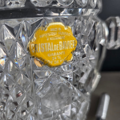 Seau à glace en cristal de Bavière avec cuillère à glaçons - Ref 1447