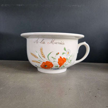 Ancien pot de chambre "À la Mariée" - Digoin & Sarreguemines - Vintage - Ref 1449
