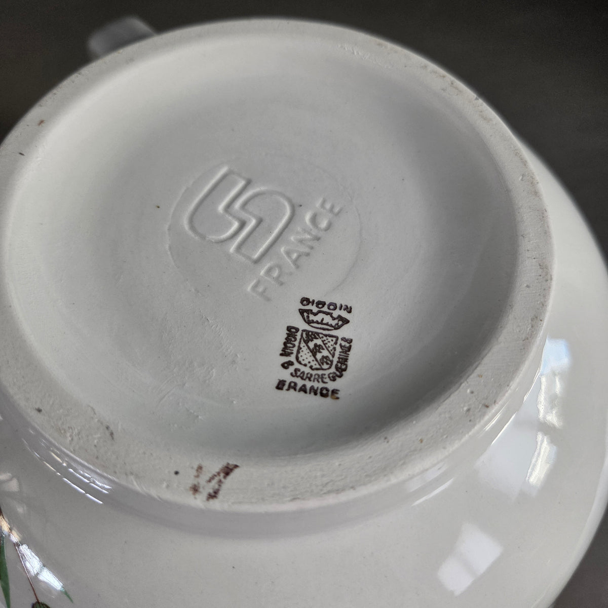 Ancien pot de chambre "À la Mariée" - Digoin & Sarreguemines - Vintage - Ref 1449
