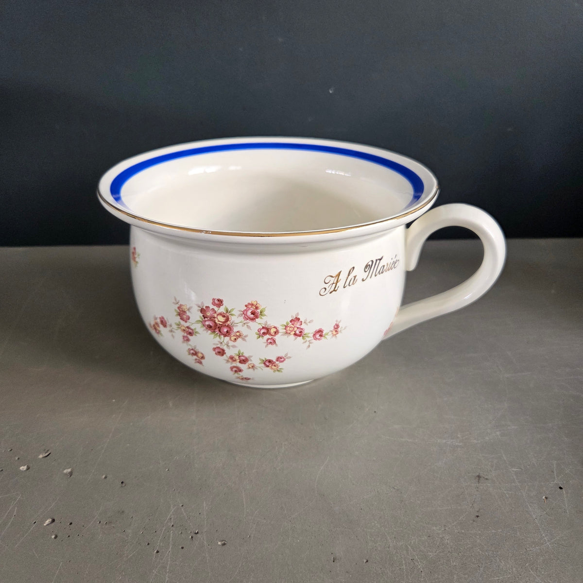 Ancien pot de chambre "À la Mariée" - Moulin des Loups - Vintage - Ref 1450