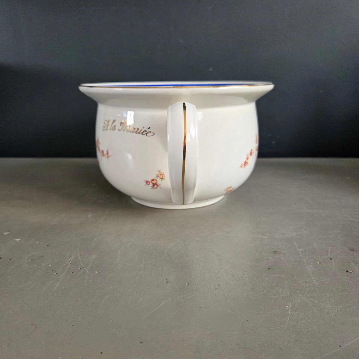 Ancien pot de chambre "À la Mariée" - Moulin des Loups - Vintage - Ref 1450