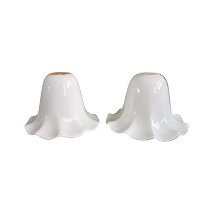 Paire d'abat-jour tulipe en porcelaine - Ref 1451